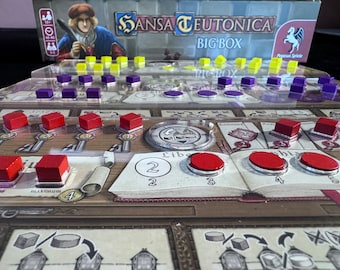 Hansa Teutonica Big Box: Acrylic Player Board Overlay (Set of 5)