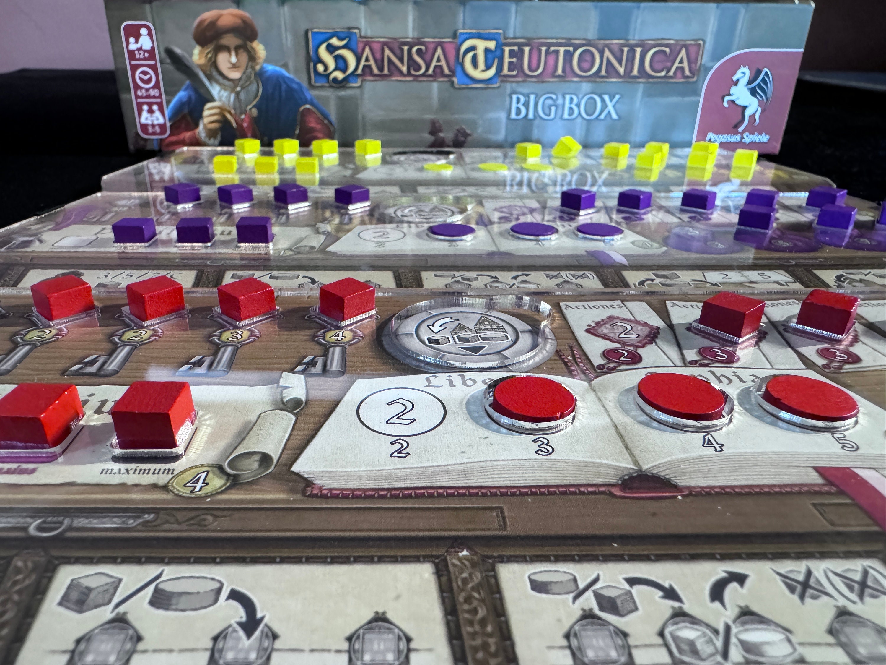 Hansa Teutonica Big Box: Acrylic Player Board Overlay (set of 5