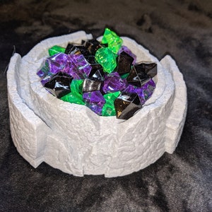 Disney Villainous marble cauldron and power crystals by LaserLand.