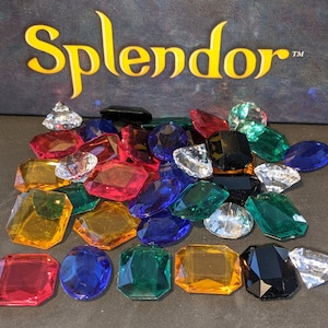 Premium Gems for Splendor -- beautiful acrylic tokens / jewels