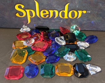 Premium Gems for Splendor -- beautiful acrylic tokens / jewels