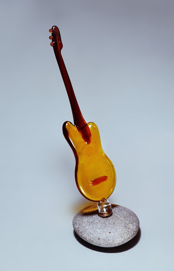 Figura guitarra vidrio Regalo para amantes de la - Etsy España