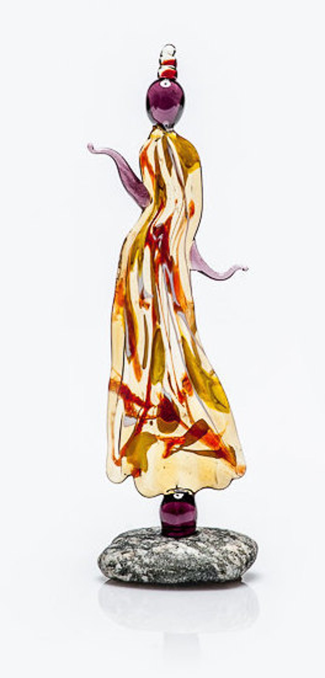 Woman Glass Figurine Rainbow Glass Lady Statue Afro Woman - Etsy