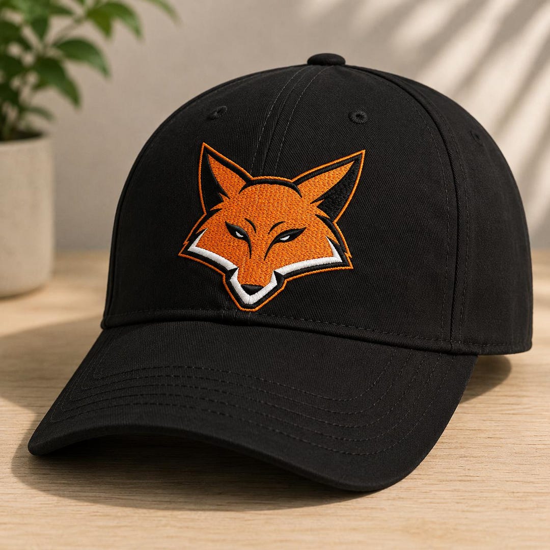 Fox Muzzle Machine Embroidery Design Cute Forest Animals Instant