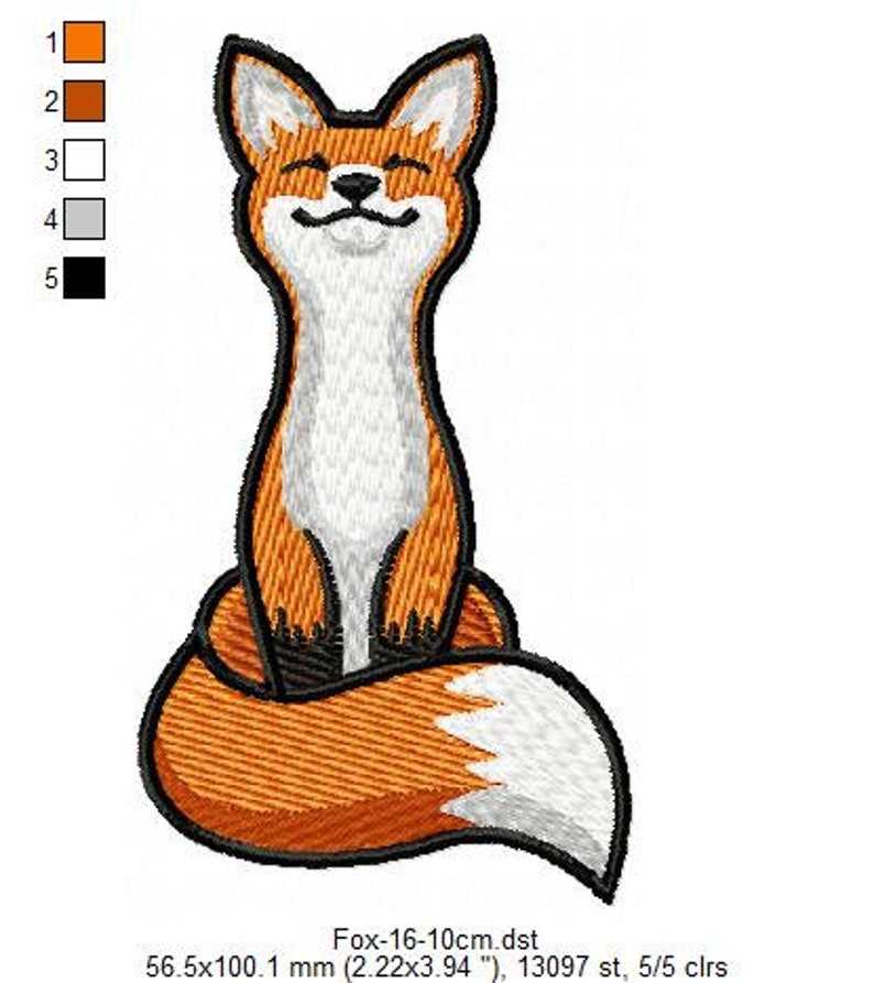 Woodland Fox #16 Machine Embroidery Design Cute Forest Animals Instant ...