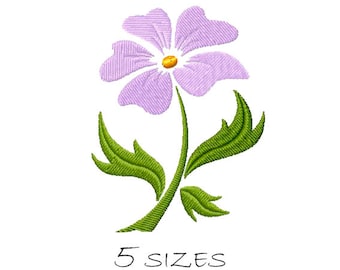 Violet Flower, Machine Embroidery Design, 5 sizes, Instant Download, Fill Stitch, Floral Embroidery, Purple Flower Design, Wild flower