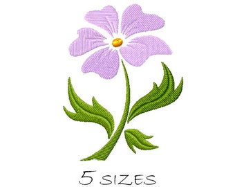 Violet Flower, Machine Embroidery Design, 5 sizes, Instant Download, Fill Stitch, Floral Embroidery, Purple Flower Design, Wild flower