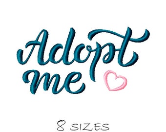 Adopt Me #01 Stickdatei Stickdatei Niedliche Tiere Sofort Download Füllstich 8 Größen Stickdatei
