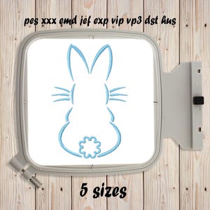 Osterhase, Osterkaninchen, Maschinenstickerei, Silhouette, Tiere, Design, Instant Download, Füllstich, Kaninchen Umriss, 5 Größen