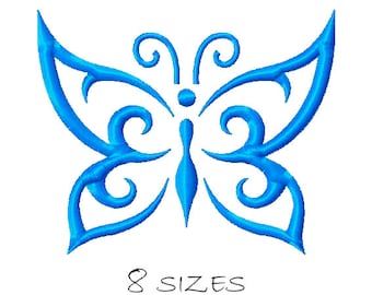 Garden Butterfly outline, Machine Embroidery Design,  Butterfly Embroidery, Butterfly Silhouette, Embroidery Design, Instant Download