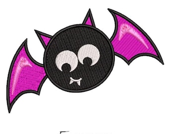 Cute Bat Machine embroidery design Gothic Bat Silhouette Halloween Instant Download Fill Stitch 5 sizes Decorative Ornamental Embroidering