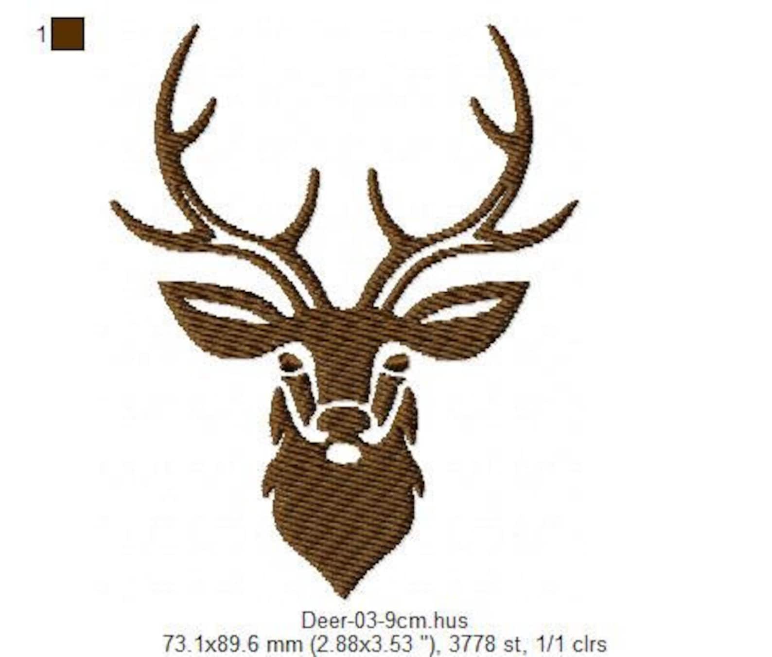 Deer 3 Machine Embroidery Design Cute Forest Animals Instant Etsy