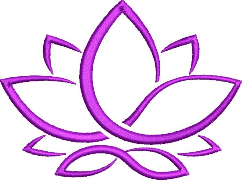 Lotus Machine Embroidery Design Instant Download Floral Embroidery ...