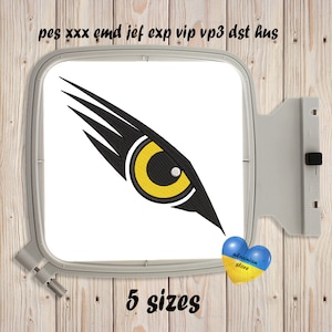 Adlerauge, Maschinenstickerei, Vogel Umriss, Vogel Stickerei, Silhouette, Adler, Stickdatei, sofort Download