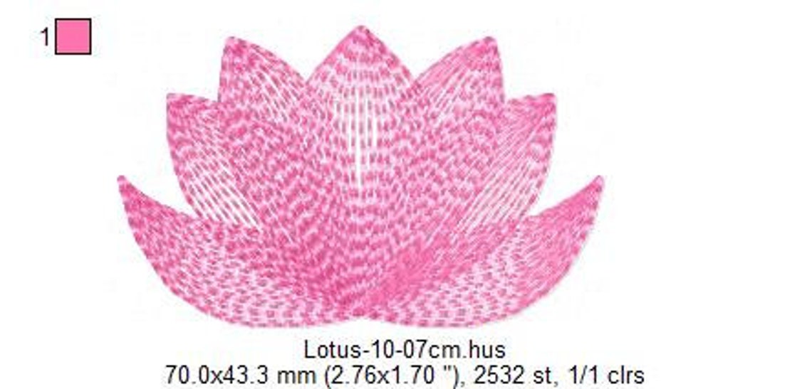 Lotus Machine Embroidery Design Instant Download Floral Embroidery ...