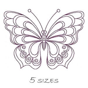 Butterfly Silhouette, Machine Embroidery Design, Butterfly outline, Butterfly Embroidery, Embroidery Design, Instant Download