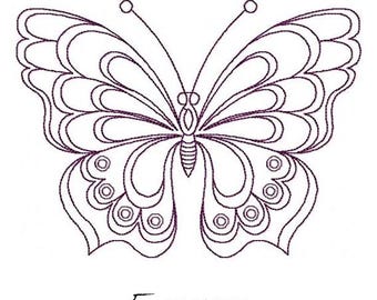 Butterfly Silhouette, Machine Embroidery Design, Butterfly outline, Butterfly Embroidery, Embroidery Design, Instant Download