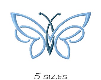 Butterfly #3 outline, Machine Embroidery Design,  Butterfly Embroidery, Butterfly Silhouette, Insect Embroidery Design, Instant Download