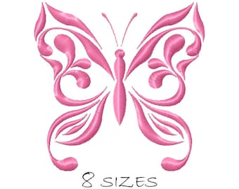 Summer Butterfly outline, Machine Embroidery Design,  Butterfly Embroidery, Butterfly Silhouette, Embroidery Design, Instant Download