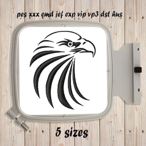 Adler Silhouette, Maschinenstickerei, Vogel Umriss, Vogel Stickerei, Adler Stickdatei, sofort Download