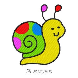 Snail Bug, Mini Machine embroidery design, Cute animals, Fill Stitch, 3 sizes, Garden Embroidery, Wildlife nature, Baby Embroidery, Shell