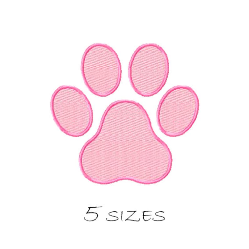 Dog Paw Print Machine Embroidery Design Animals Instant Etsy