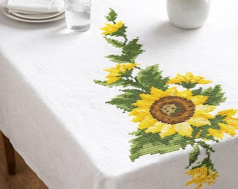 Beautiful Sunflowers Floral Cross Stitch Machine Embroidery Design for Fabrics Home Decor and Accessories Flowers Machine Embroidery Design