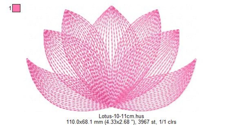 Lotus Machine Embroidery Design Instant Download Floral Embroidery ...