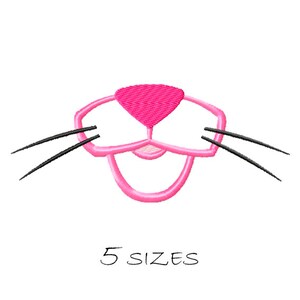 Pink panther Face mask Embroidery design Applique Smile 5 sizes Embroidering fill Stitch Machine embroidery design Instant Download