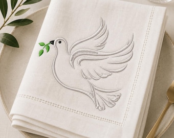 Dove #1 Silhouette, Monochrome Machine Embroidery Design, Bird outline, Bird Embroidery, Dove Embroidery Design, Instant Download