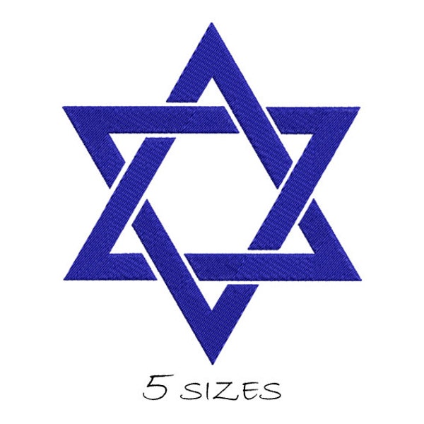 David Star #02, Maschinenstickdesign, jüdisches Zeichen, Symbol des Judentums, Zion-Symbol, Sternsilhouetten, Füllstich, Sofortiger Download