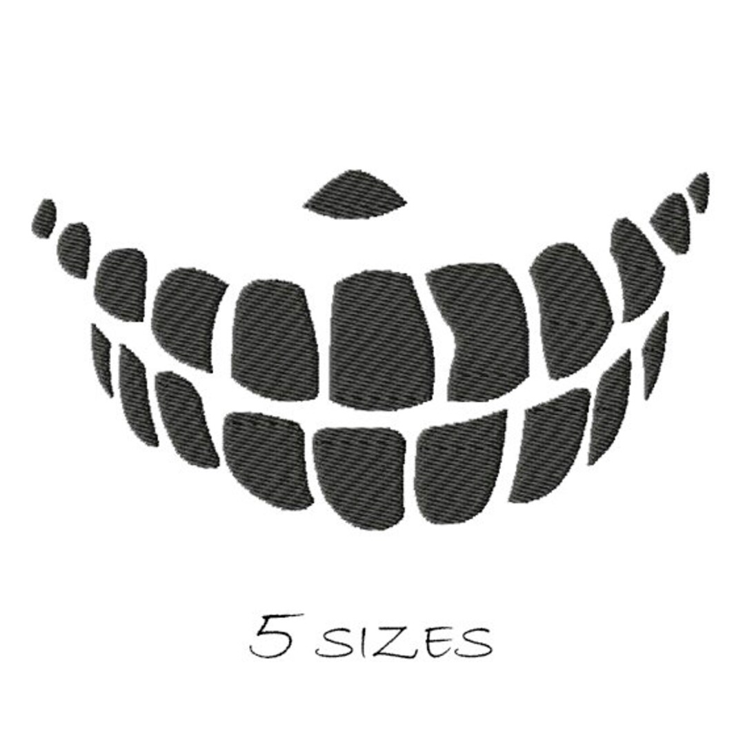 Skull Face #3 Embroidery Design Halloween Smile Scary Face Creepy Face ...
