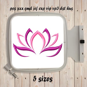 Lotus machine borduurwerk ontwerp Instant Download bloemen borduurwerk bloem ontwerp Reiki symbolen yoga pose oosterse bloem zen meditatie