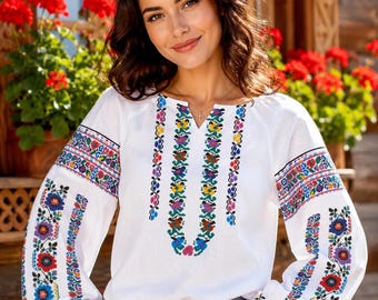 Ukrainian Folk Machine Embroidery Design Floral Blouse Embroidery Vyshyvanka Sleeve Border Embroidery Digital Download