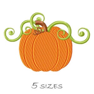 パンプキン＃6機械刺繍デザインハロウィーンインスタントダウンロードフィルステッチ5サイズ刺繍装飾装飾感謝祭パンプキン