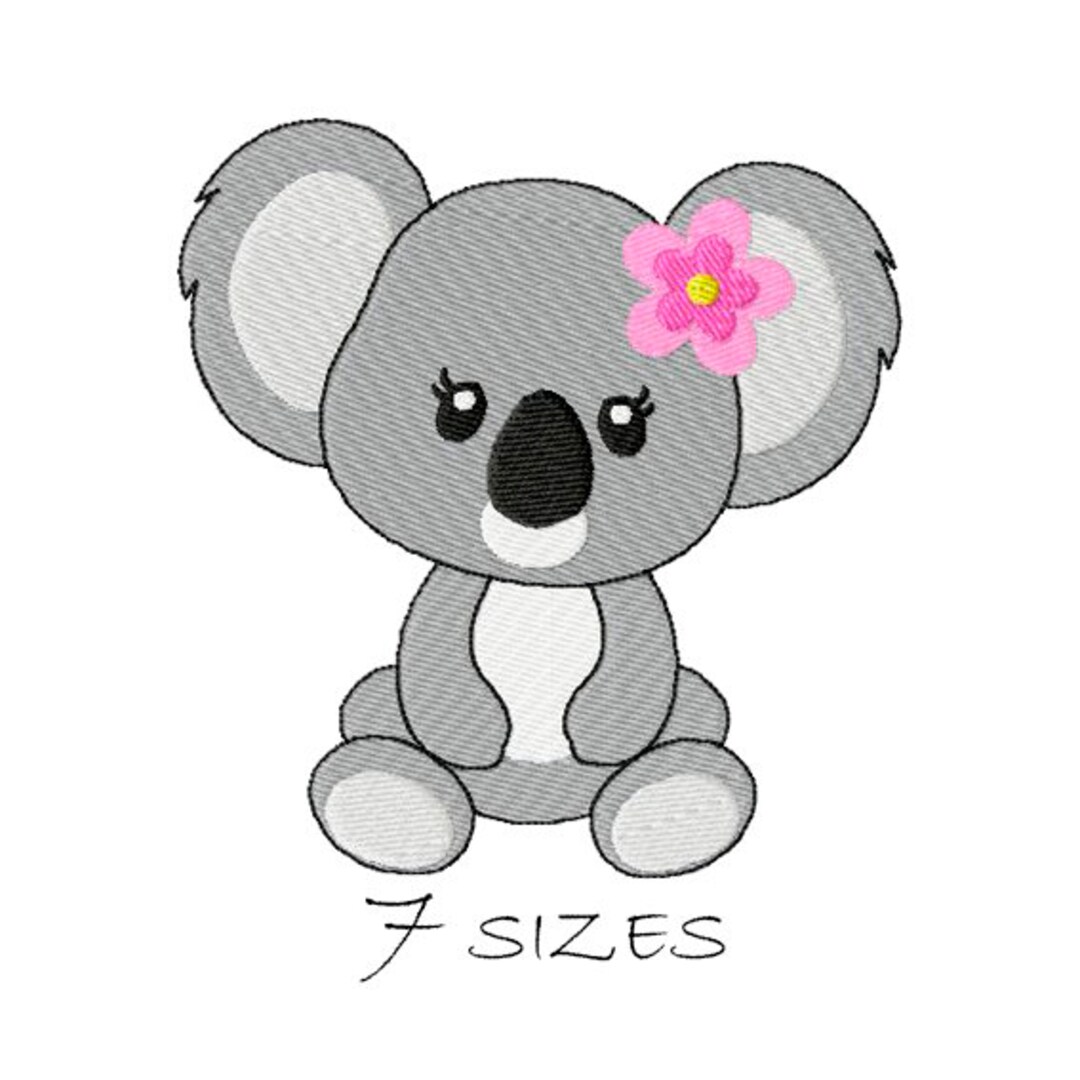 Koala Machine Embroidery Design Cute Forest Animals Instant Download ...