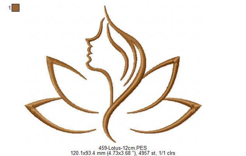 Lotus Machine Embroidery Design Instant Download Floral Embroidery ...