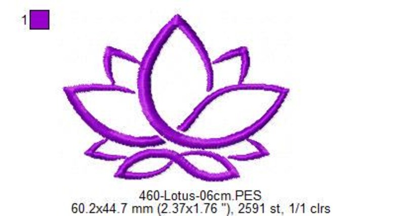 Lotus Machine Embroidery Design Instant Download Floral Embroidery ...