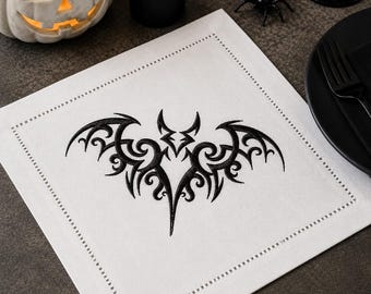 Bat #01 Machine embroidery design Gothic Bat Silhouette Halloween Instant Download Fill Stitch 5 sizes Decorative Ornamental Embroidering