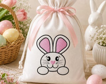 Conejo de Pascua, diseño de bordado a máquina, silueta, diseño de animales, descarga instantánea, puntada de relleno, contorno de conejo, 7 tamaños