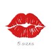 Kissing Lips embroidery design, 5 sizes, Embroidering fill Stitch, Machine embroidery design, Lips, Kiss, Love, Valentines, Instant Download 