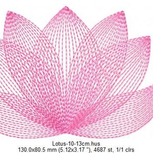Lotus Machine Embroidery Design Instant Download Floral Embroidery ...