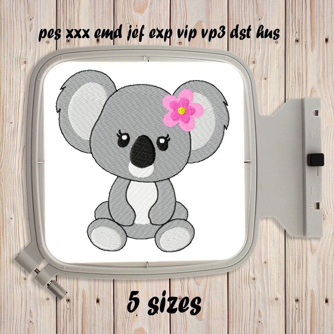 Koala Machine Embroidery Design Cute Forest Animals Instant Download ...