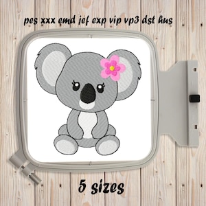 Koala Machine Embroidery Design Cute Forest Animals Instant Download ...