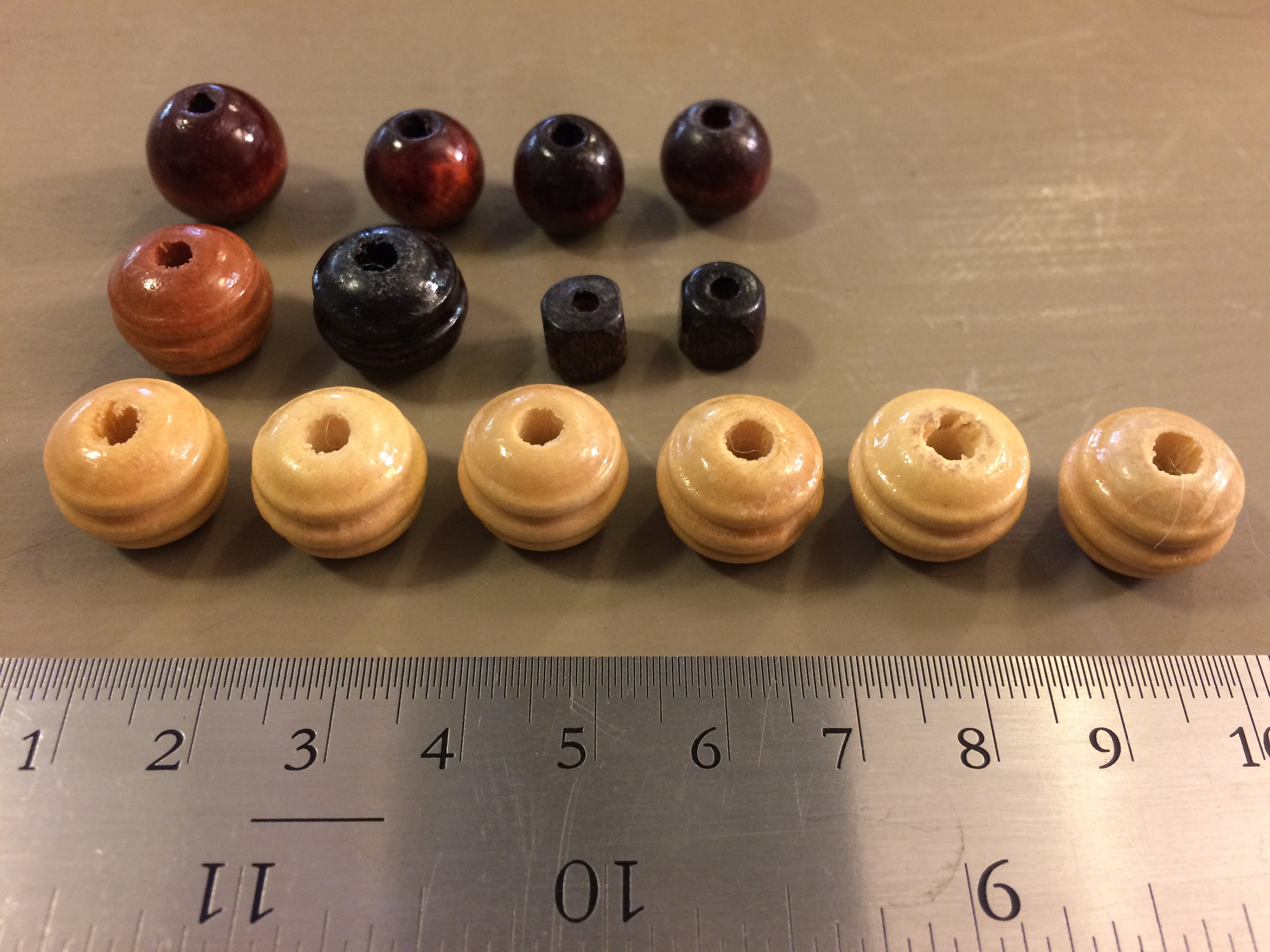 Lot of 14 small wooden beads Recycled Vintage Lovely Etsy