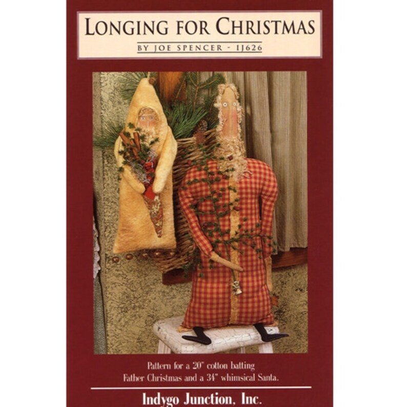 Primitive Santa Doll Pattern  Longing for Christmas  image 0