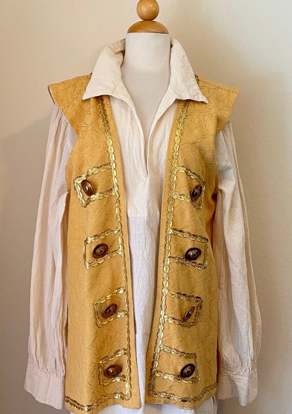 Vintage Theatre Gold Brocade Pirate Renaissance Co