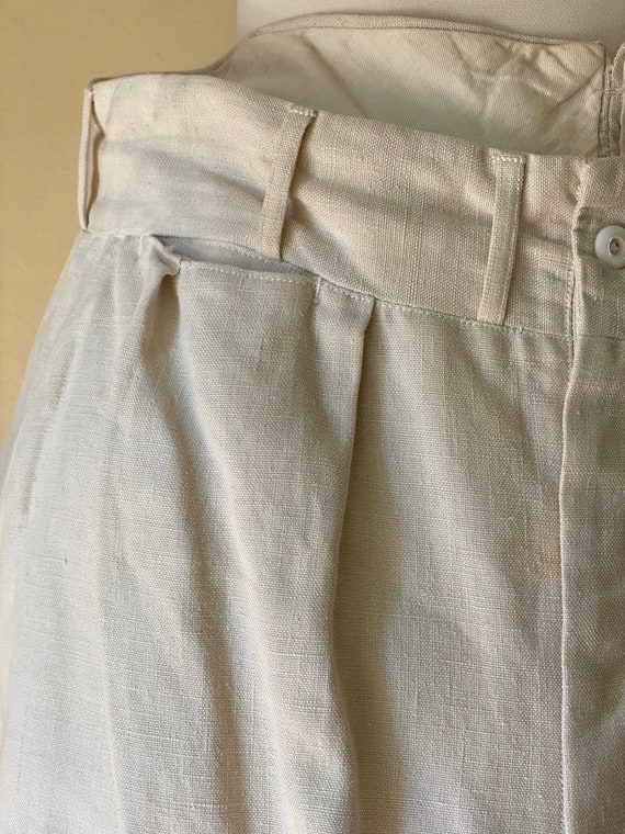Vintage 20’s Pleated Linen Gatsby Summer Shorts