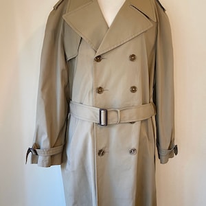 Vintage 1970s London Fog Trench Coat Belt Double breasted Detective