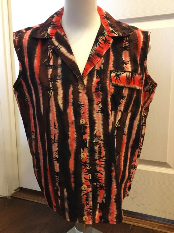 1950’s Miss Hawaiian Shirt Kamehameha Garment Co v